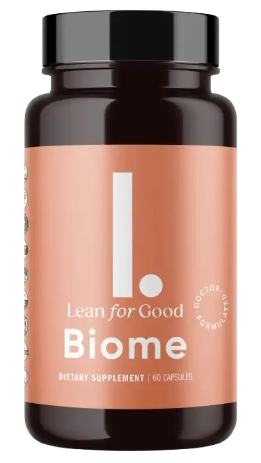 Person holding a LeanBiome probiotic bottle